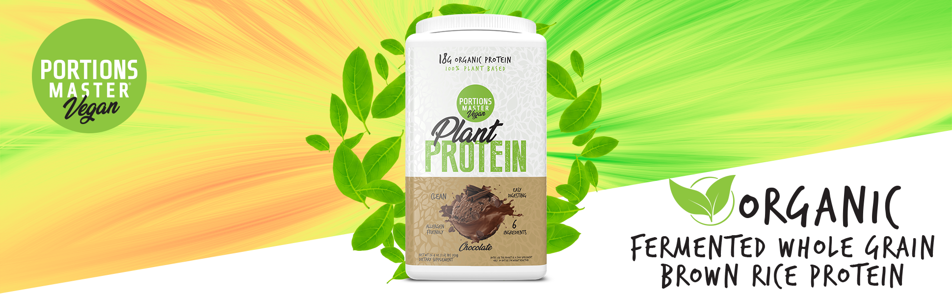 Chocolate Plant Protein Banner