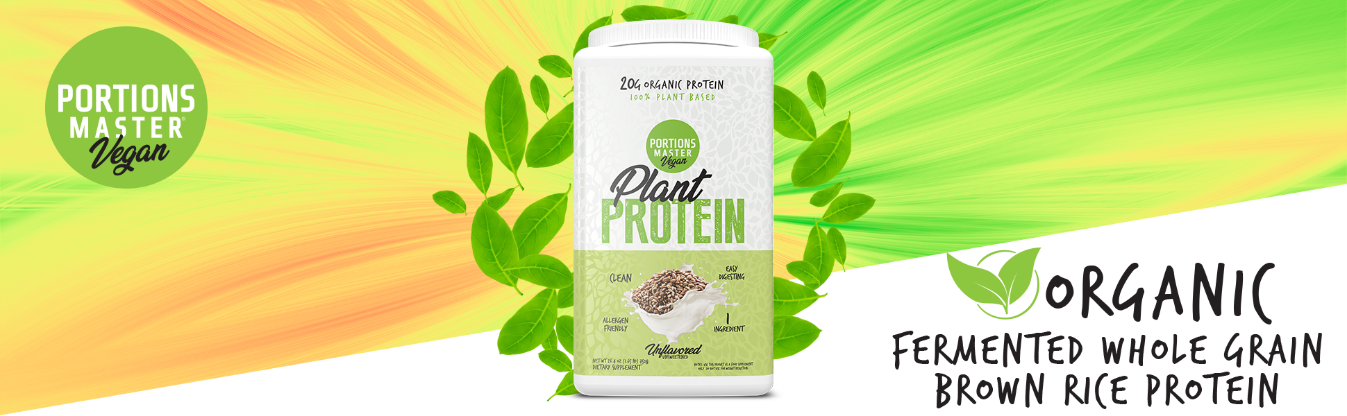 Unflavored Plant Protein Banner