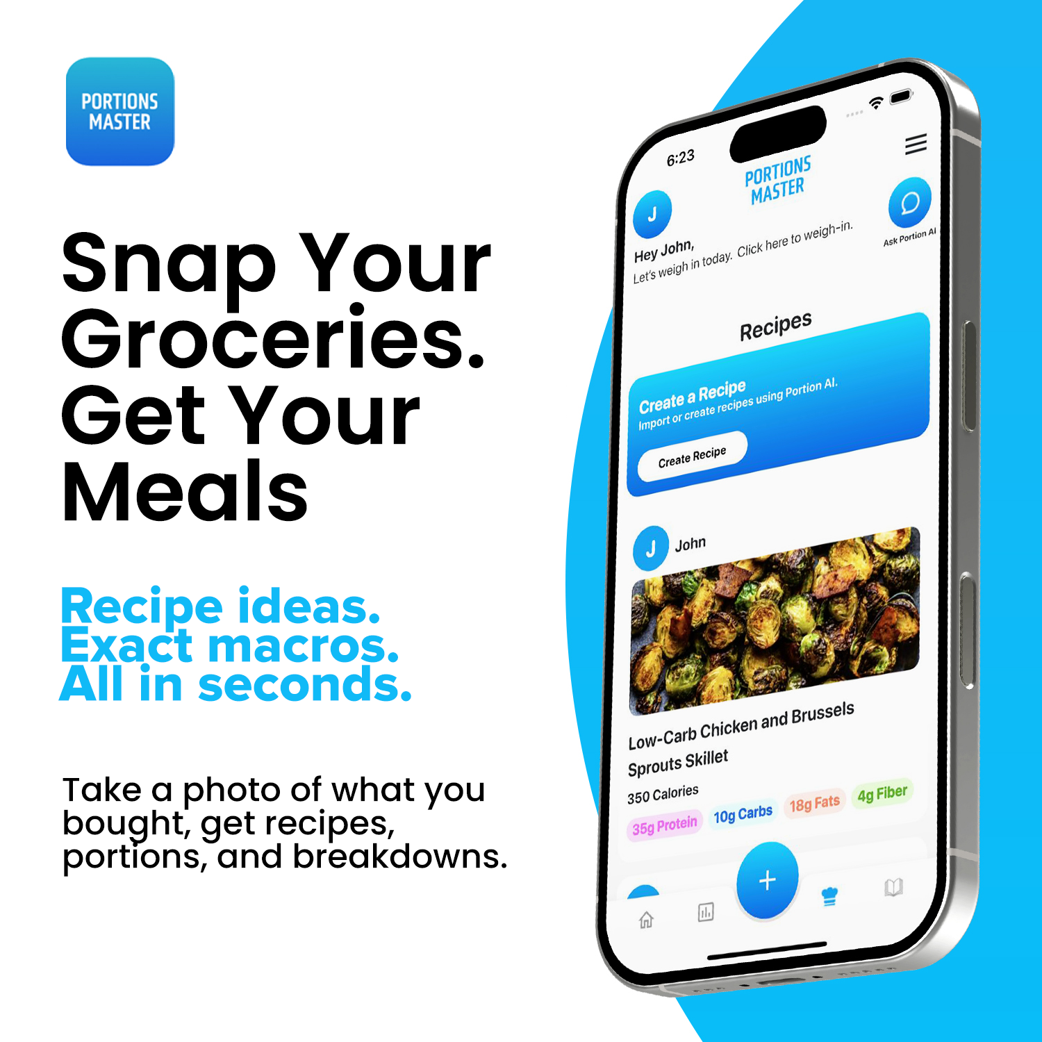 Phone with PM app opened