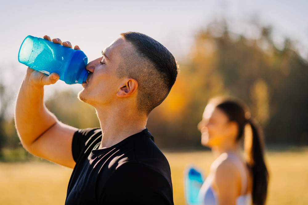 Person drinking water